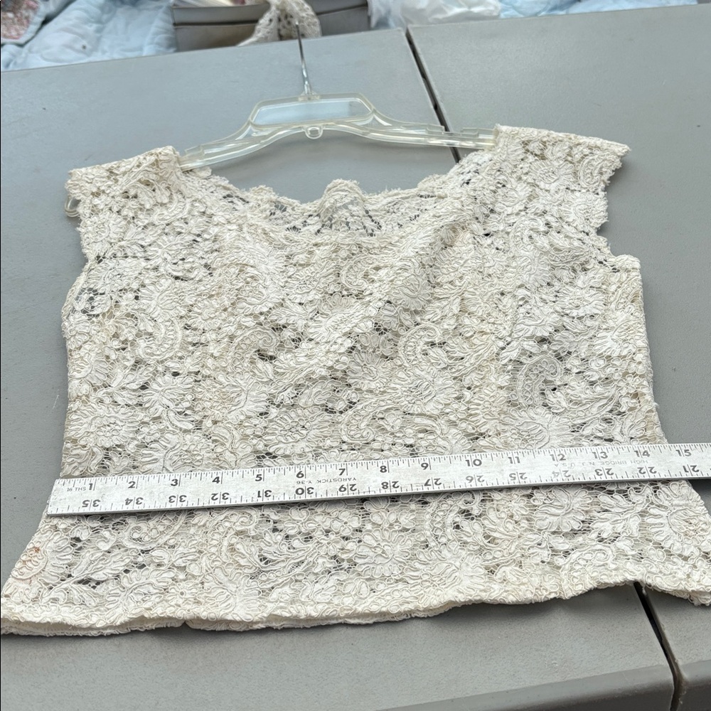 White lace blouse. Drop shoulder style. Vintage - Picture 10 of 10